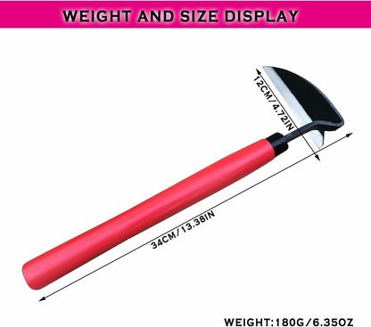 Japanese Weeding Sickle Hoe Gardening Tools 13-Inch Weed Remover Tool High-Carbon Steel One-Piece Molding with Hard Solid Wood Handle(Snake-Necked)