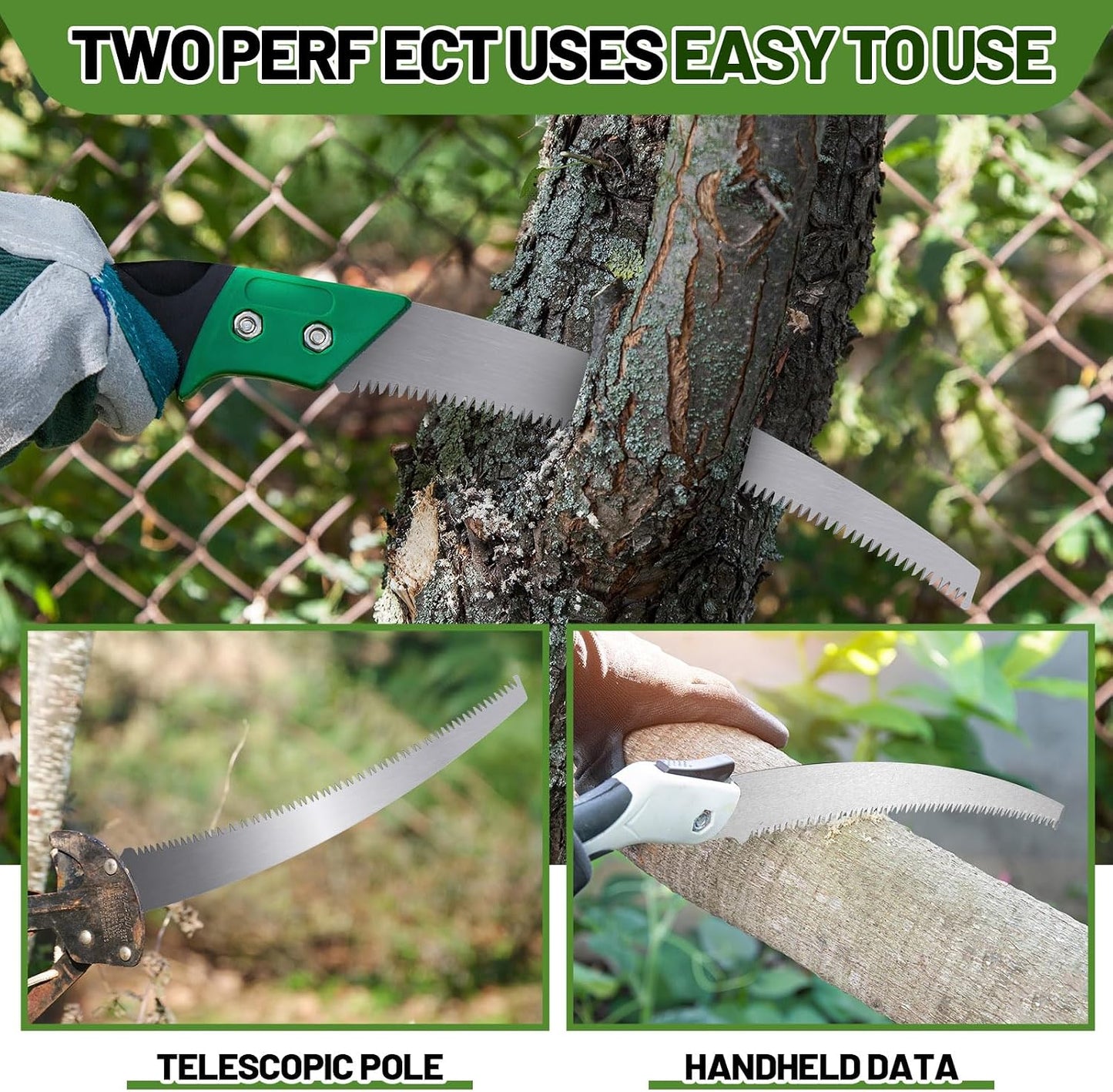10 Pcs 12 Inch Pole Saw Blade Tree Pruner Replacement Blade Compatible with Corona TP 3841 TP 3811 TP 3714 TP 3712 TP 3702 TP 2712 TP 2612 TP 2512 Pruning Saws Trimmers, 3 Cutting Surface