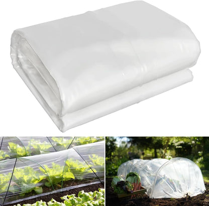 12 x 25 FT Lightweight Clear Plastic Sheeting, 2.4 Mil Poly Film