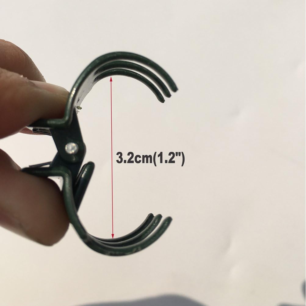 50 PCS Large Size Orchid Clips and Garden Support Clips Green (Not with Flower and Plant Spike)