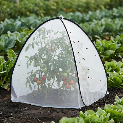 2Pcs Pop Up Insect Barrier Plant Cover Tent,Plant Protectors Mesh Enclosure