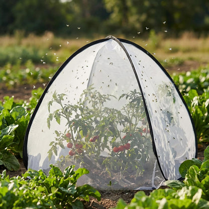 2Pcs Pop Up Insect Barrier Plant Cover Tent,Plant Protectors Mesh Enclosure