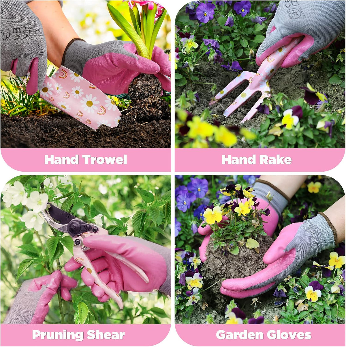 4PCS Aluminum Garden Tool Set, Heavy Duty