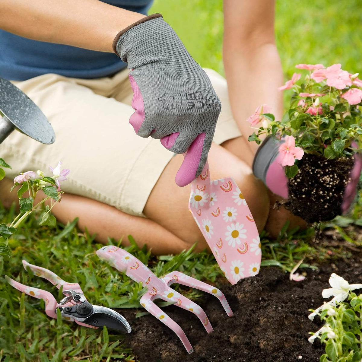 4PCS Aluminum Garden Tool Set, Heavy Duty