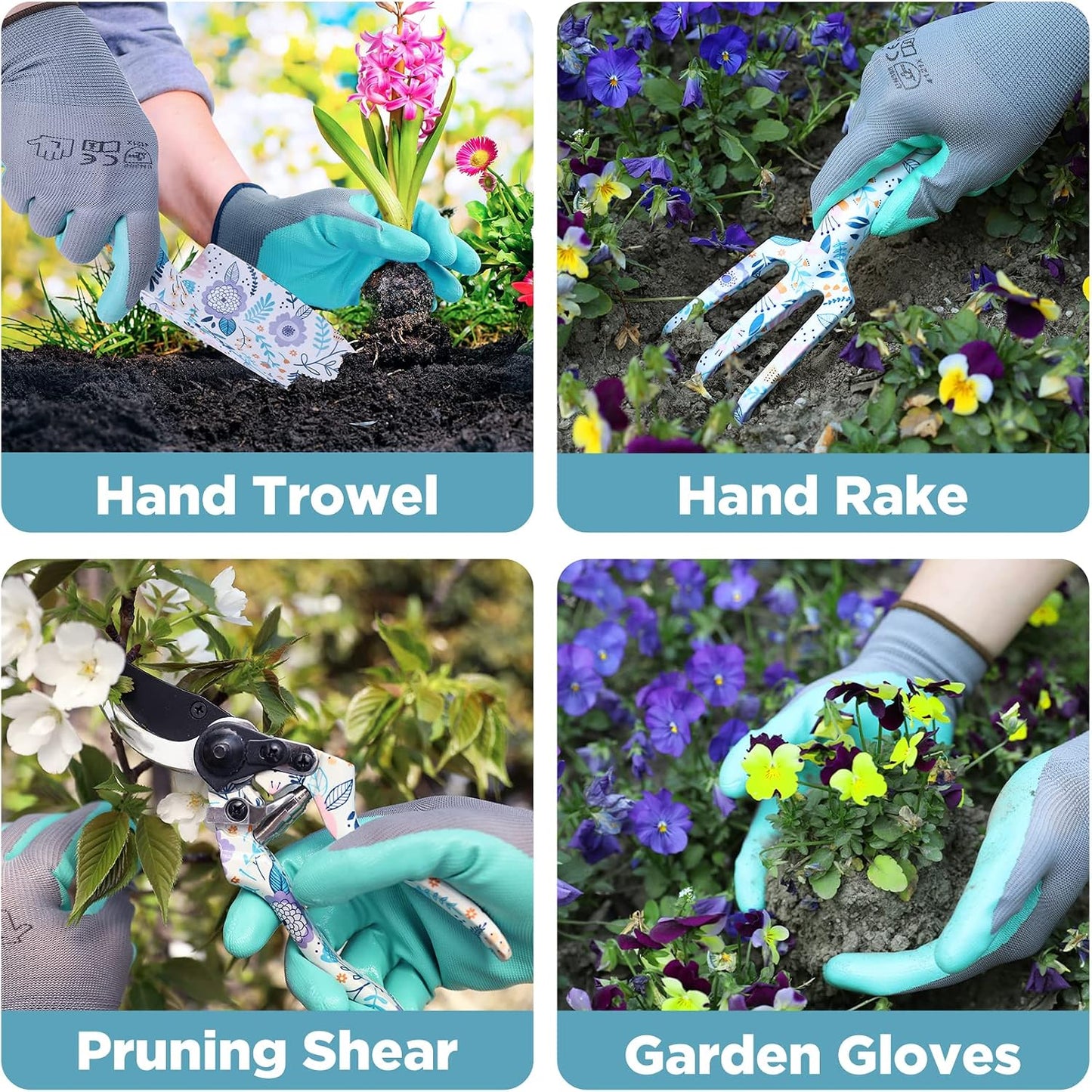 4PCS Aluminum Garden Tool Set, Heavy Duty