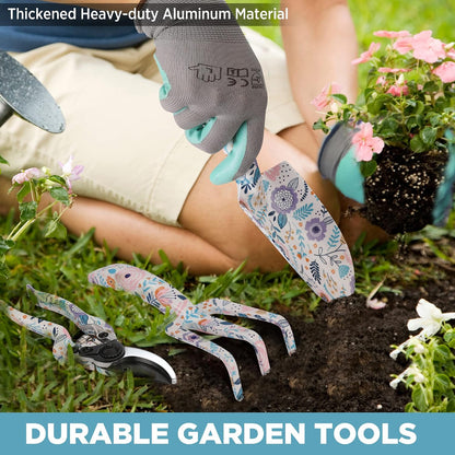 4PCS Aluminum Garden Tool Set, Heavy Duty