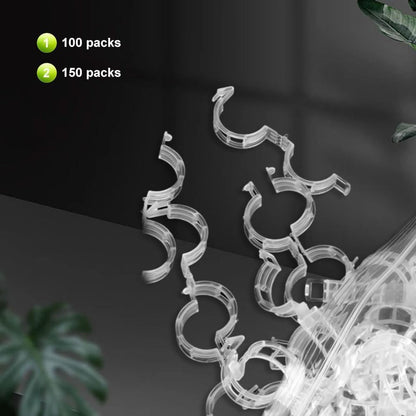 Secured Plastic Plant Clip, 2025 Upgrade Plant Support Clips Reusable Garden Clips, Garden Clips for Climbing Plants, Plastic Trellis Clips Tomato Grape Vine Vegetables Plant Fixing Clips (50, Green)