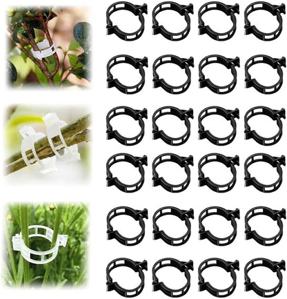 Secured Plastic Plant Clip, 2025 Upgrade Plant Support Clips Reusable Garden Clips, Garden Clips for Climbing Plants, Plastic Trellis Clips Tomato Grape Vine Vegetables Plant Fixing Clips (50, Green)