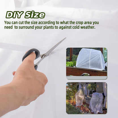 10x50ft Plant Covers Freeze Protection- Frost Cloth Blanket Floating Row Cover for Winter 0.9 oz/yd