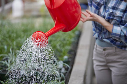 Durable Swiss Watering Can with UV Protection, Ergonomic Handle for Indoor/Outdoor Gardening, Made in Switzerland (7 Liter, Red)