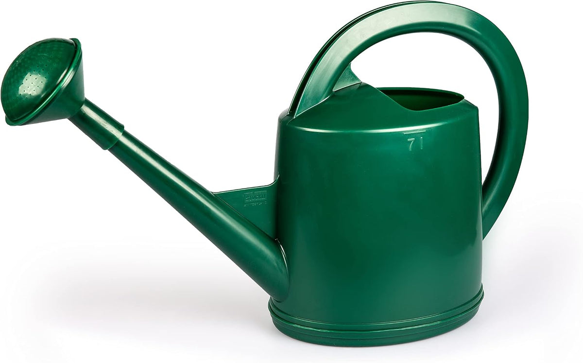 Durable Swiss Watering Can with UV Protection, Ergonomic Handle for Indoor/Outdoor Gardening, Made in Switzerland (7 Liter, Red)