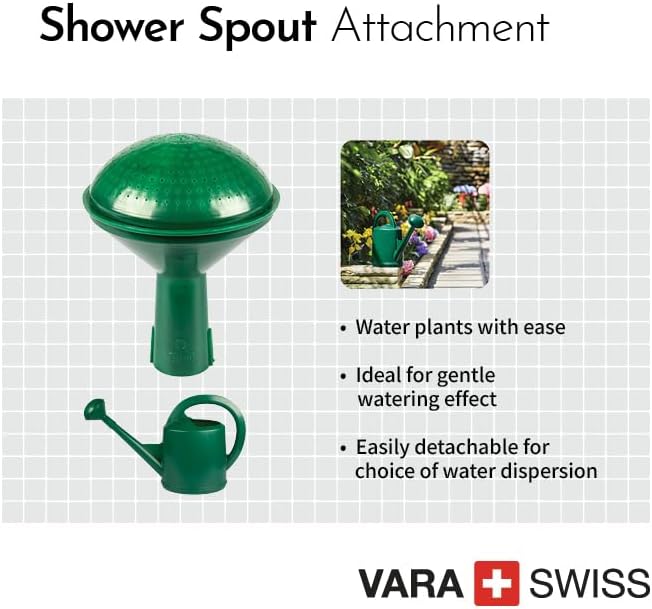 Durable Swiss Watering Can with UV Protection, Ergonomic Handle for Indoor/Outdoor Gardening, Made in Switzerland (7 Liter, Red)
