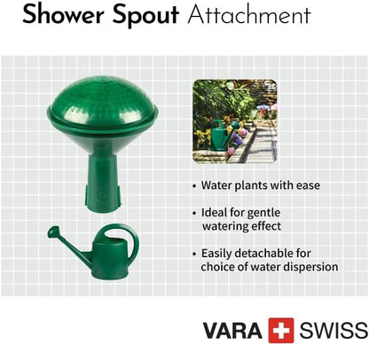 Durable Swiss Watering Can with UV Protection, Ergonomic Handle for Indoor/Outdoor Gardening, Made in Switzerland (7 Liter, Red)