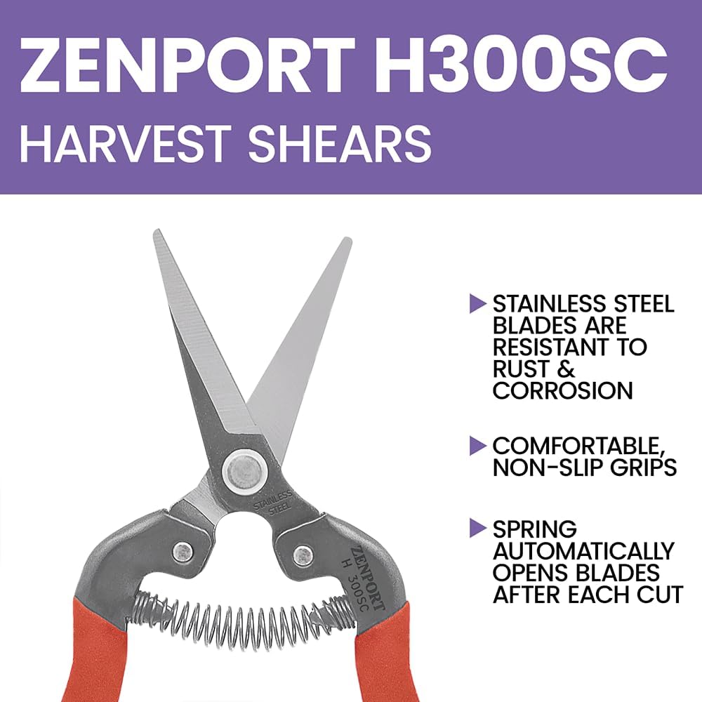 H300SC Harvest Shear, Long Curved Stainless Steel Blade