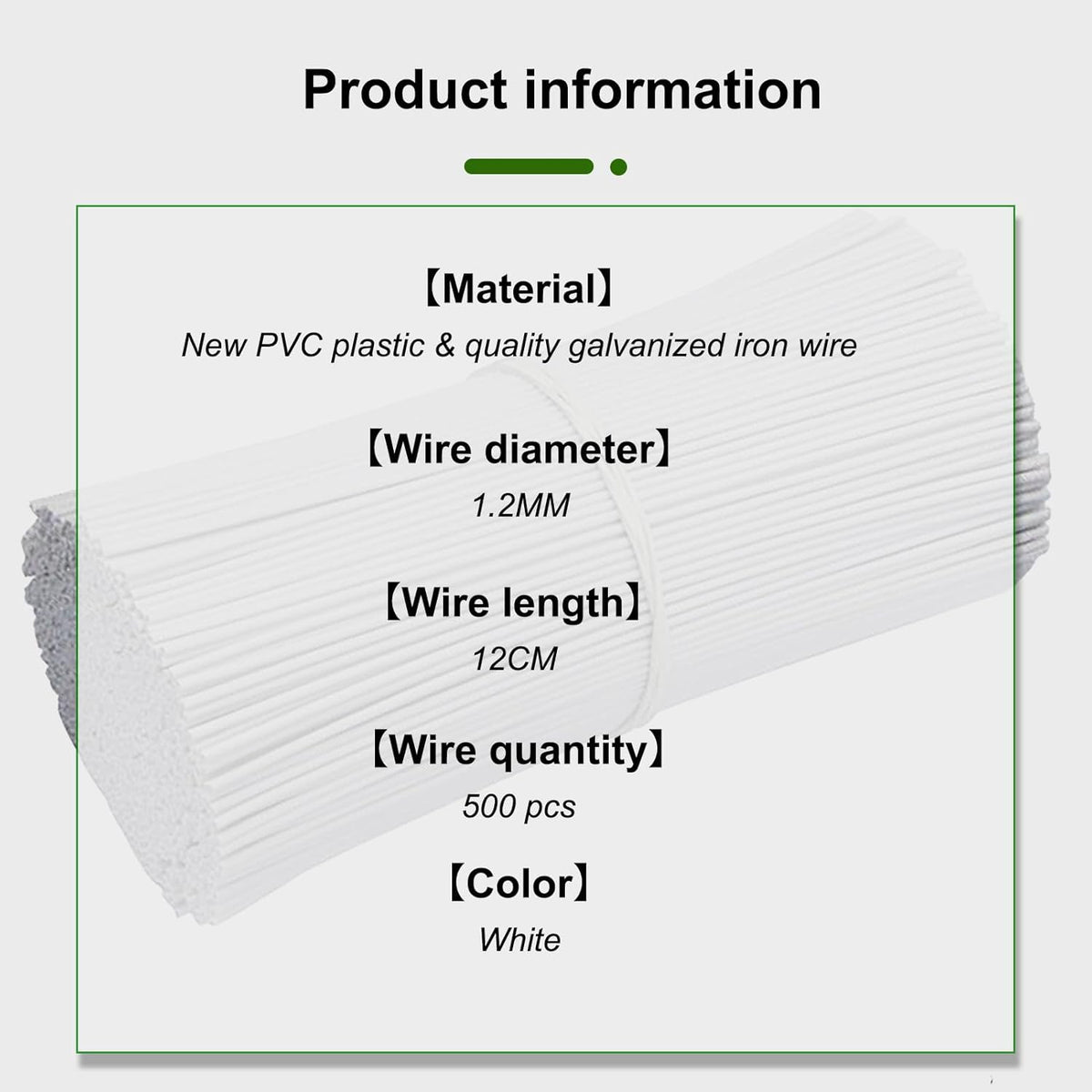 500pcs Plastic Twist Ties for Bags,4.7 Inch Cable Bread Ties Reusable Plant Wire Twist Tiesfor Household and Office Use
