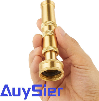 Heavy Duty Brass Hose Nozzle-4'' Adjustable Twist Garden Hose Nozzles