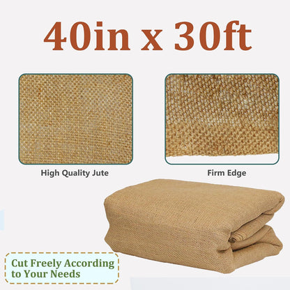 40"x30' Burlap Fabric Frost Cloth Plant Covers Freeze Protection