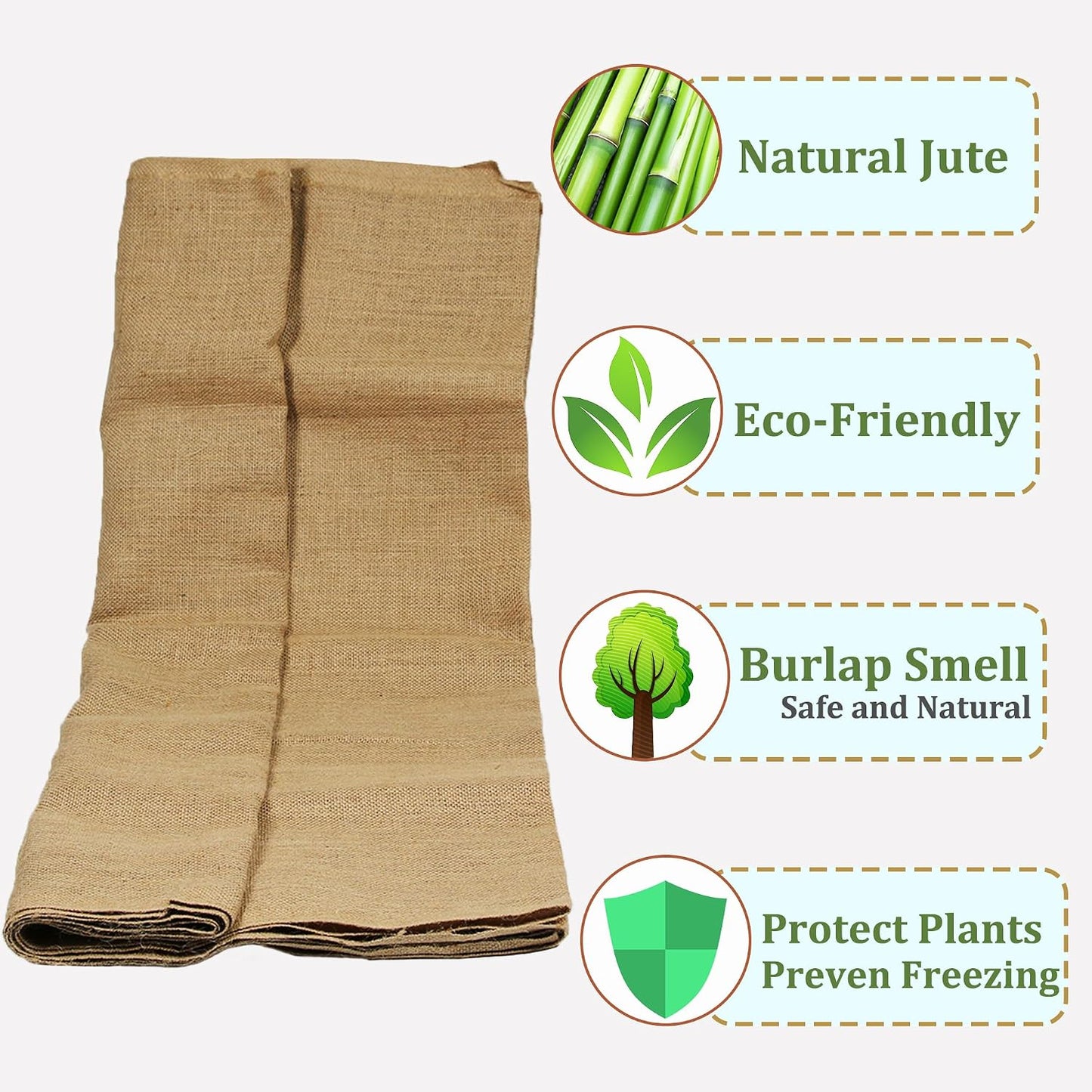 40"x30' Burlap Fabric Frost Cloth Plant Covers Freeze Protection