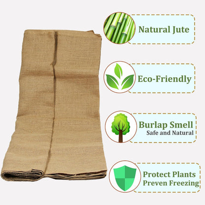 40"x30' Burlap Fabric Frost Cloth Plant Covers Freeze Protection