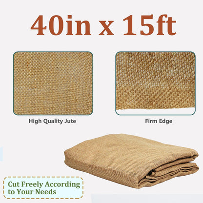 40"x30' Burlap Fabric Frost Cloth Plant Covers Freeze Protection