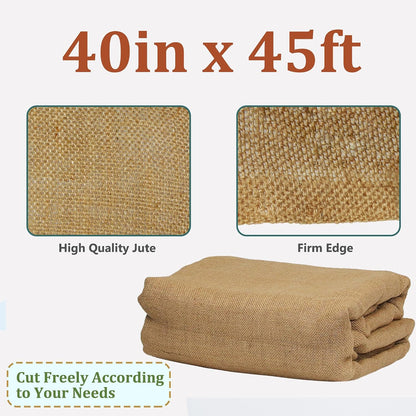 40"x30' Burlap Fabric Frost Cloth Plant Covers Freeze Protection