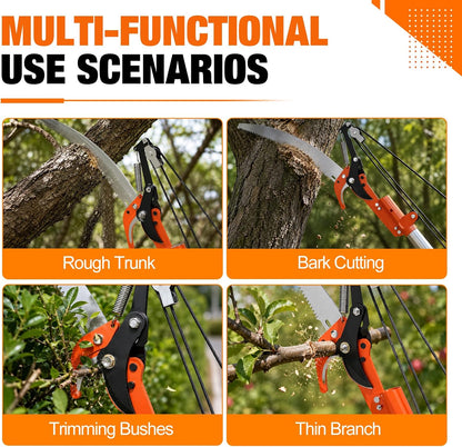 26FT Reach Tree Trimmer, Manual Pole Saw with 5-20FT Extension Pole, Tree Pruner Extendable for High Tree Branch Trimming Pruning Cutting