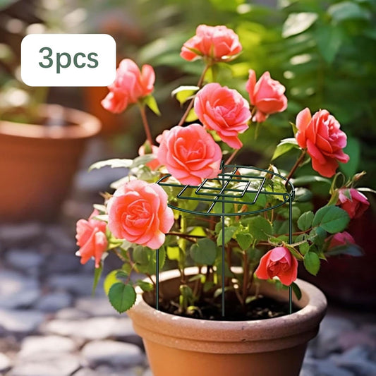 3X Peony Support Cage Stakes Climbing Trellis Plant Support Rings for Tall Plants Hydrangea Lupin Flopping Flowers Rudbeckia, 30x60cm