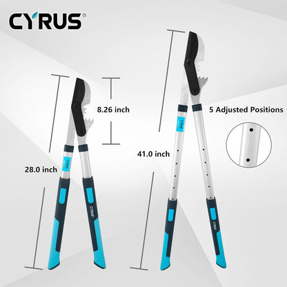 Extendable Tree Loppers 28-41 Inch For 2 Inch Thick Branch Trimming