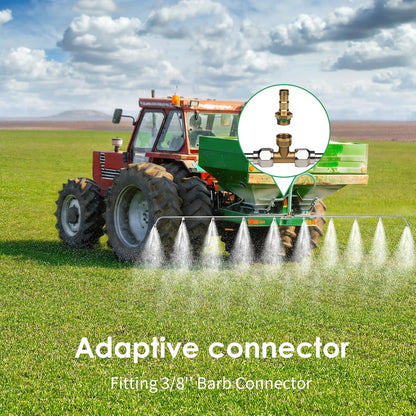 10 Nozzles Metal Sprayer Boom Wand with 3/8 Inch Brass Barb, Spray Wand, Up To 55.1 Inches Long, Suitable For Watering Large Areas In Gardens, Farms