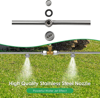 10 Nozzles Metal Sprayer Boom Wand with 3/8 Inch Brass Barb, Spray Wand, Up To 55.1 Inches Long, Suitable For Watering Large Areas In Gardens, Farms