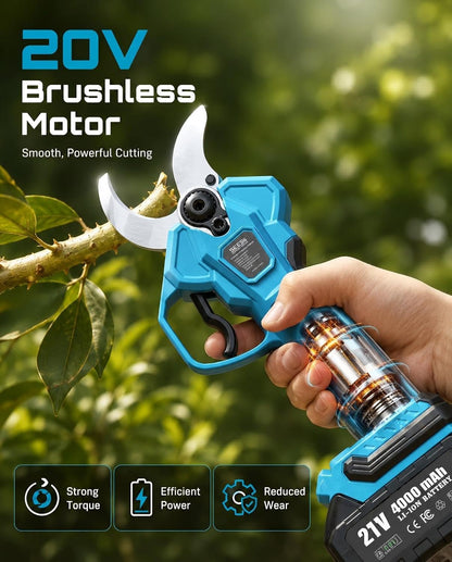 Electric Pruning Shears, 1.4" Cutting Cordless Pruner for Gardening