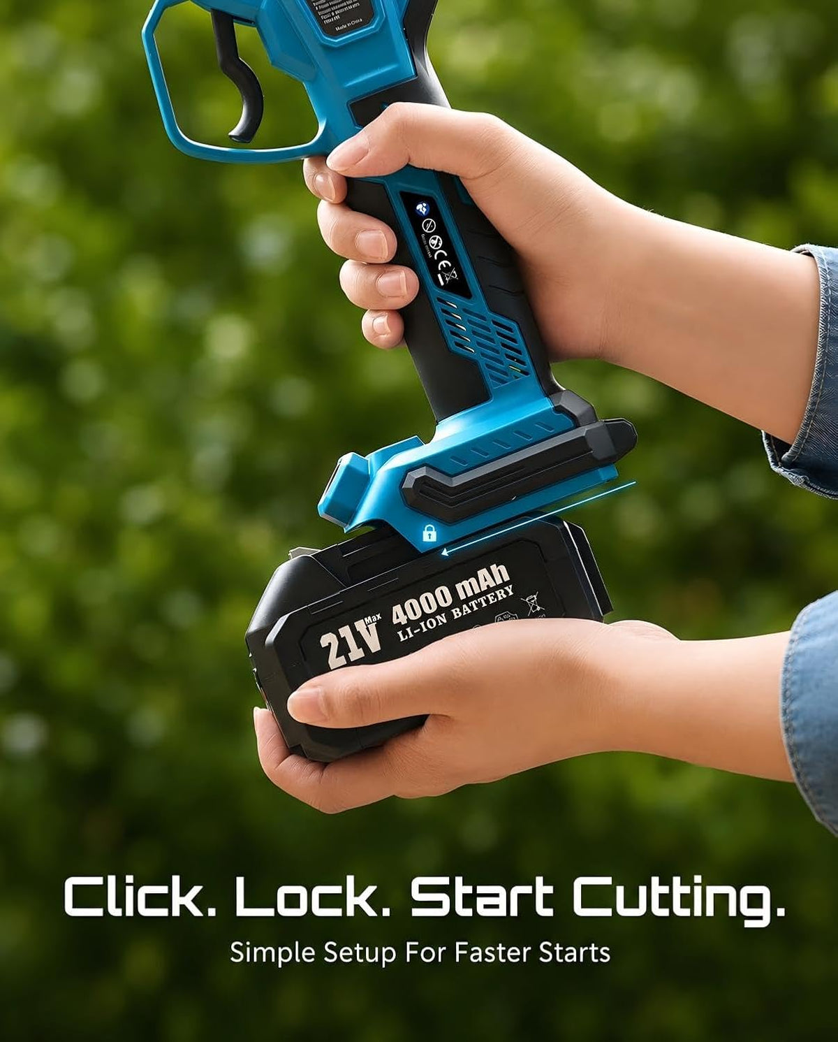 Electric Pruning Shears, 1.4" Cutting Cordless Pruner for Gardening