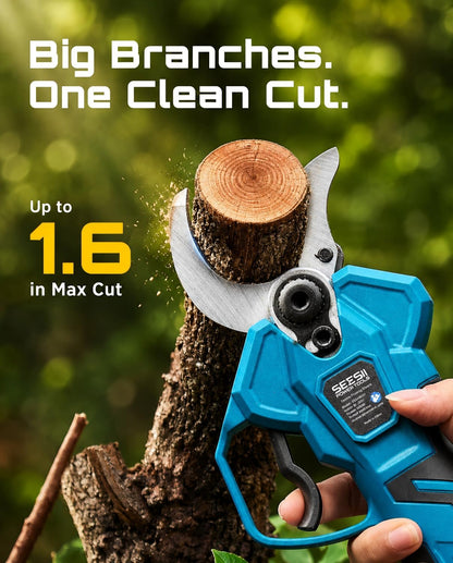 Electric Pruning Shears, 1.4" Cutting Cordless Pruner for Gardening