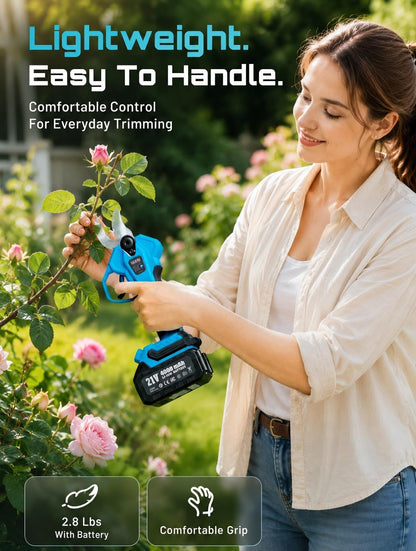 Electric Pruning Shears, 1.4" Cutting Cordless Pruner for Gardening