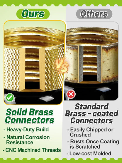 3ft Female to Female Short Garden Hose with Brass Fittings