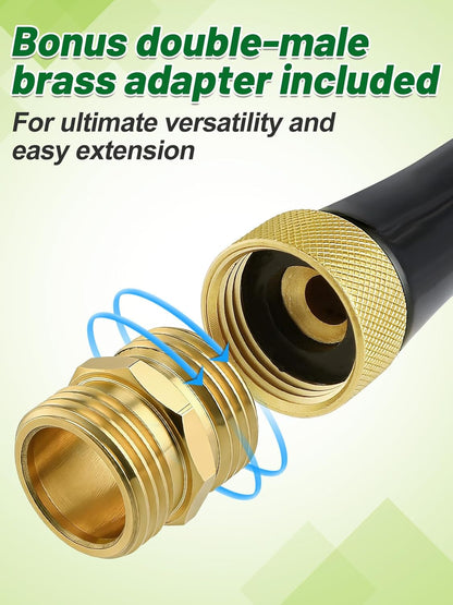 3ft Female to Female Short Garden Hose with Brass Fittings
