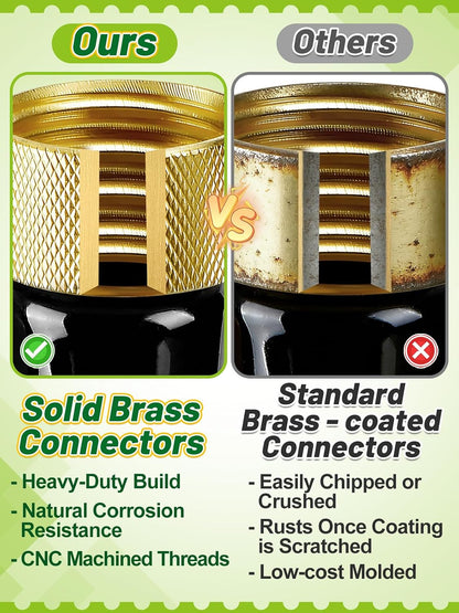 3ft Female to Female Short Garden Hose with Brass Fittings