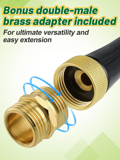 3ft Female to Female Short Garden Hose with Brass Fittings