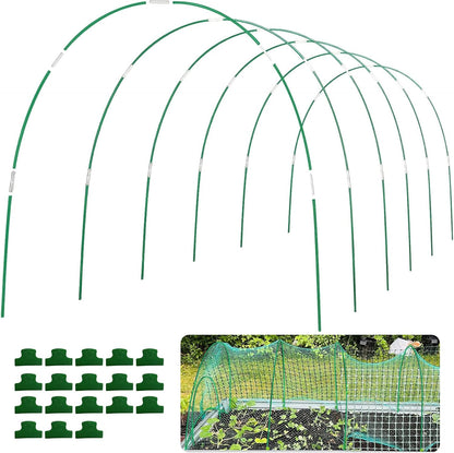 Garden Hoops for Raised Beds 36Pcs, 6 Sets of 8FT Long Greenhouse Hoops Grow Tunnel Rust-Free Fiberglass Support Hoops Frame for Garden Netting Fabric Shade Cloth Row Cover (36 PCS)