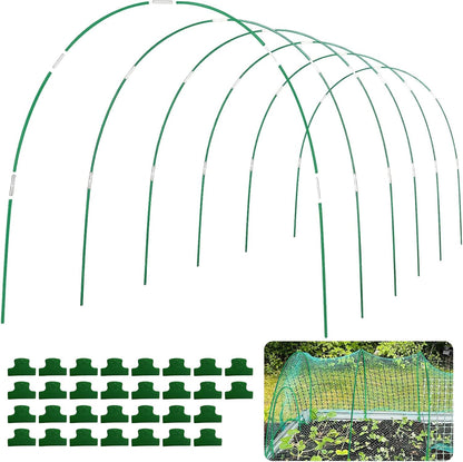 Garden Hoops for Raised Beds 36Pcs, 6 Sets of 8FT Long Greenhouse Hoops Grow Tunnel Rust-Free Fiberglass Support Hoops Frame for Garden Netting Fabric Shade Cloth Row Cover (36 PCS)