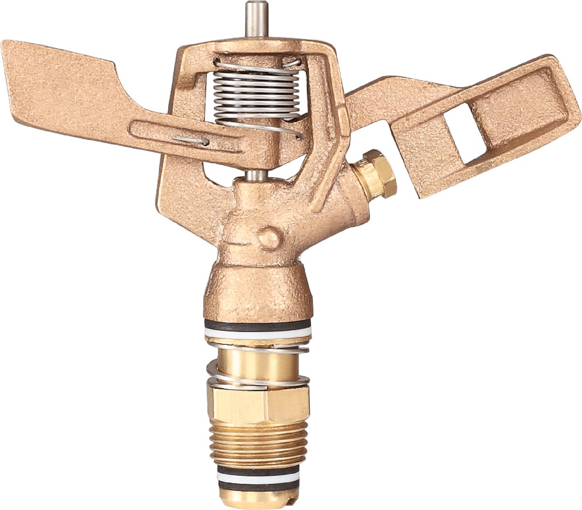 RK-23 1/2" Brass Impact Sprinkler with Nozzle - 1/8", NPT Male, 4.6 GSM Maximum Flow Rate