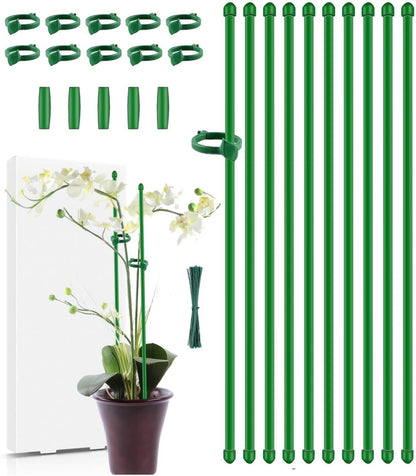 Plant Stakes,MAFONE 10Pcs 15Inch Adjustable Length Plant Support Stakes