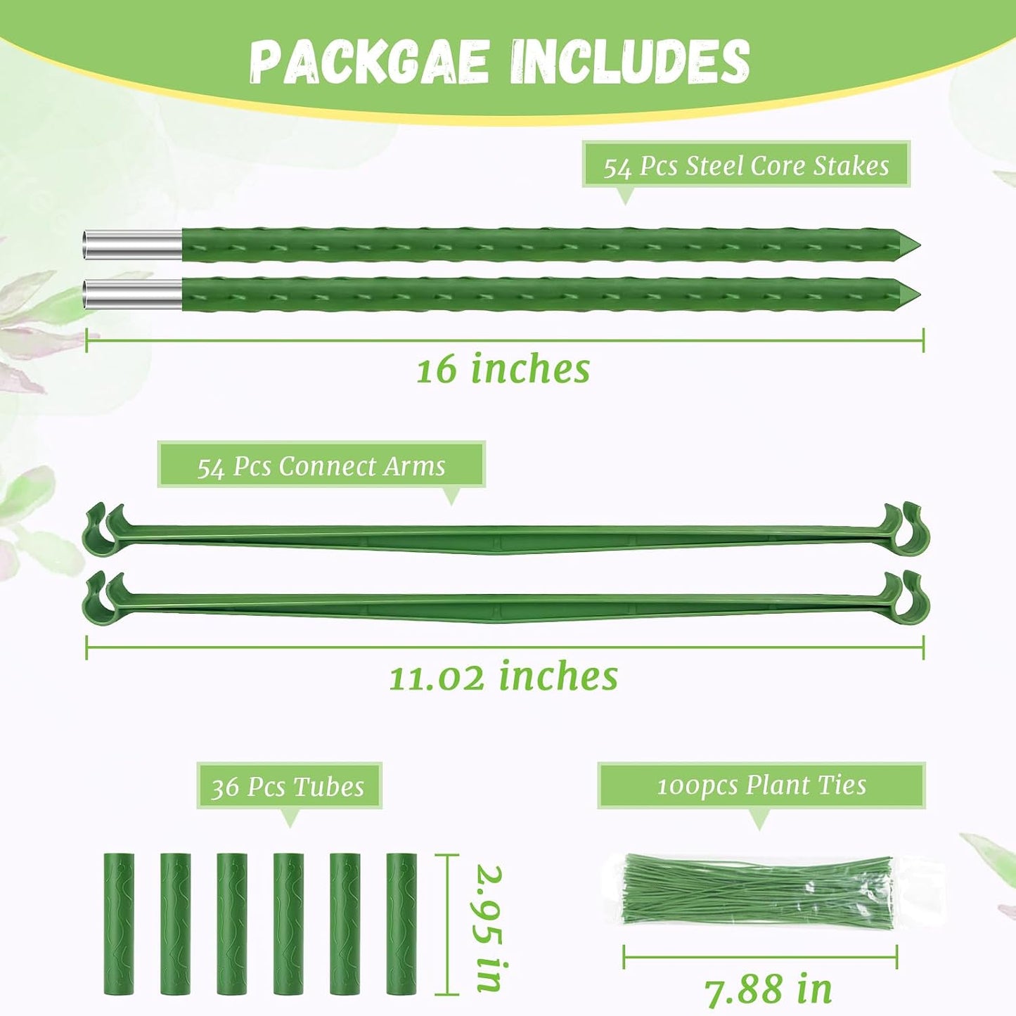 6 Pack Tomato Cage for Garden, Up to 48Inch Sturdy Tomato Trellis