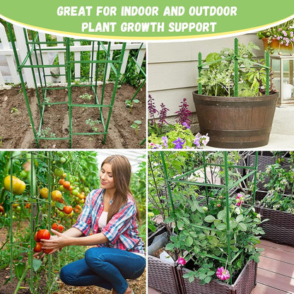 6 Pack Tomato Cage for Garden, Up to 48Inch Sturdy Tomato Trellis