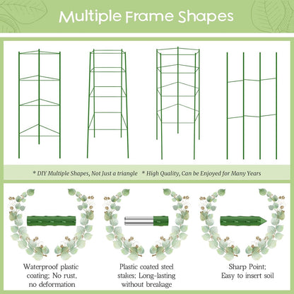 6 Pack Tomato Cage for Garden, Up to 48Inch Sturdy Tomato Trellis