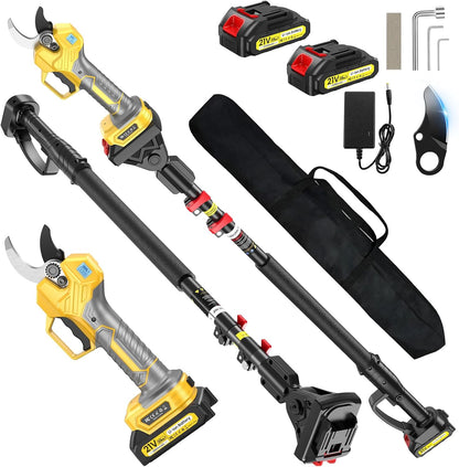 Electric Pruning Shears with Pole, 8.2FT Hight 1000W Motor Cut Size 2.7 In