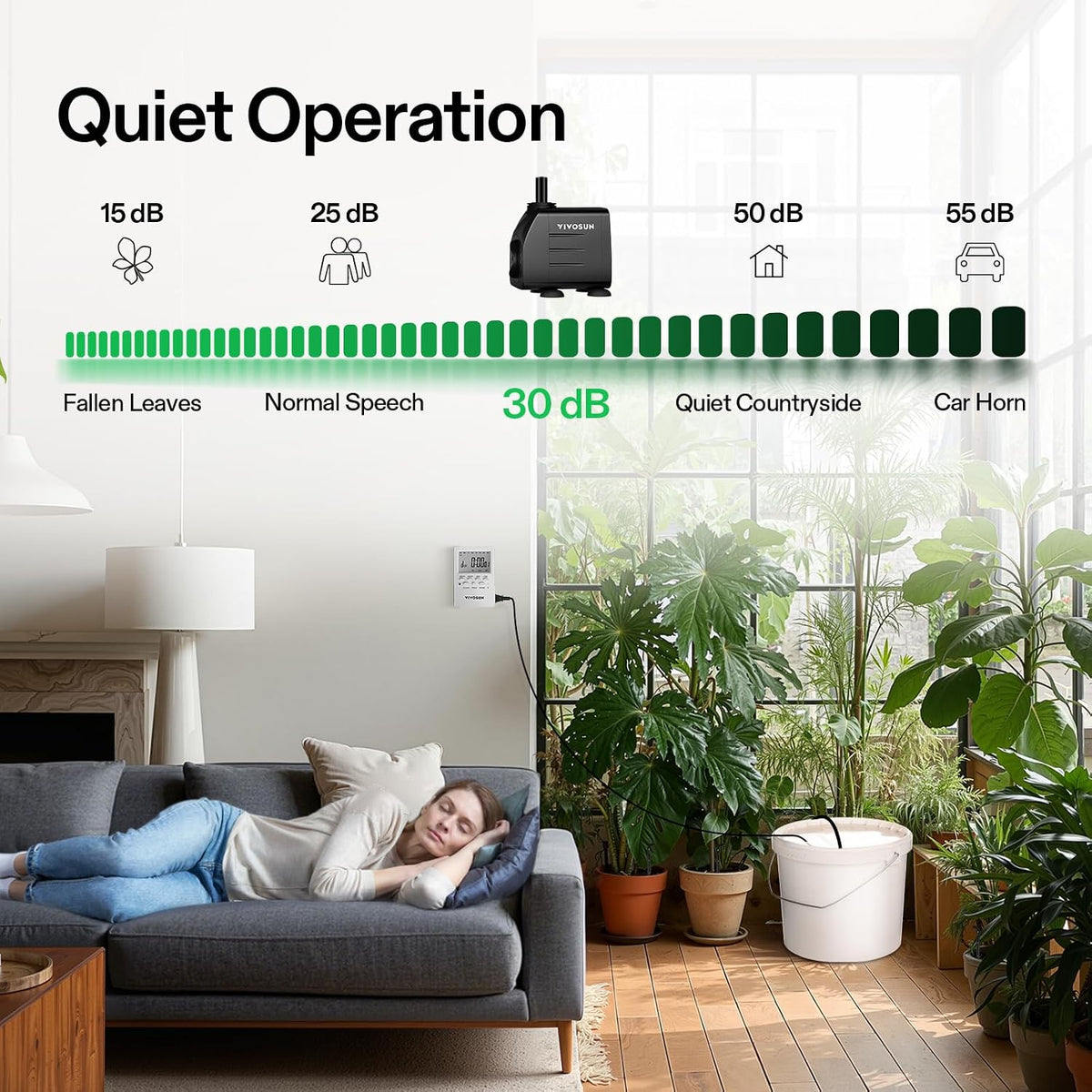Professional Automatic Drip Irrigation Kits, 15W Output, All in One Professional Grow Kit- Includes Pump, Timer and Regulator, 8 Drip Emitters Garden Plant Watering System Indoor Outdoor