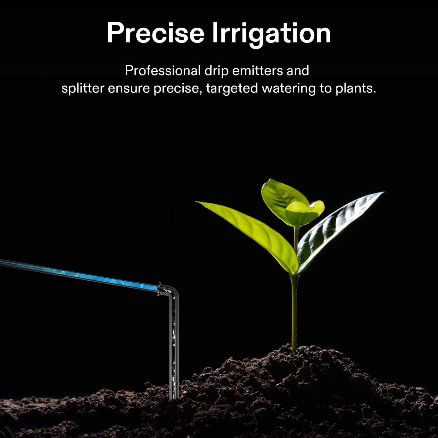 Professional Automatic Drip Irrigation Kits, 15W Output, All in One Professional Grow Kit- Includes Pump, Timer and Regulator, 8 Drip Emitters Garden Plant Watering System Indoor Outdoor