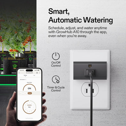 Professional Automatic Drip Irrigation Kits, 15W Output, All in One Professional Grow Kit- Includes Pump, Timer and Regulator, 8 Drip Emitters Garden Plant Watering System Indoor Outdoor