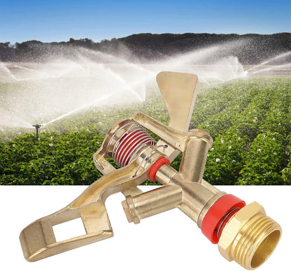 2Pcs Impact Sprinkler Head, 25mm Zinc Alloy Irrigation Garden Rocker Arm Sprinklers Nozzle Heads Male Thread Watering Sprinkler for Yard and Grass Irrigation